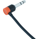 Cable Techniques Low-Profile Right-Angle 1/4" Plug (3-Pole, Large Orange Cap)