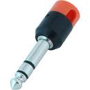 Cable Techniques Low-Profile Right-Angle 1/4" Plug (3-Pole, Large Orange Cap)