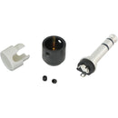 Cable Techniques Low-Profile Right-Angle 1/4" Plug (3-Pole, Large White Cap)