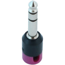 Cable Techniques Low-Profile Right-Angle 1/4" Plug (3-Pole, Large Purple Cap)