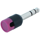 Cable Techniques Low-Profile Right-Angle 1/4" Plug (3-Pole, Large Purple Cap)