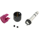 Cable Techniques Low-Profile Right-Angle 1/4" Plug (3-Pole, Large Purple Cap)