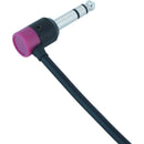 Cable Techniques Low-Profile Right-Angle 1/4" Plug (3-Pole, Large Purple Cap)