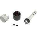 Cable Techniques Low-Profile Right-Angle 1/4" Plug (3-Pole, Standard White Cap)