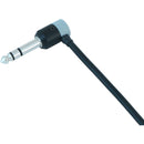Cable Techniques Low-Profile Right-Angle 1/4" Plug (3-Pole, Large Gray Cap)