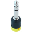 Cable Techniques Low-Profile Right-Angle 1/4" Plug (3-Pole, Standard Yellow Cap)
