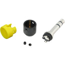Cable Techniques Low-Profile Right-Angle 1/4" Plug (3-Pole, Standard Yellow Cap)