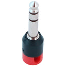 Cable Techniques Low-Profile Right-Angle 1/4" Plug (3-Pole, Large Red Cap)