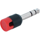 Cable Techniques Low-Profile Right-Angle 1/4" Plug (3-Pole, Large Red Cap)