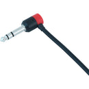 Cable Techniques Low-Profile Right-Angle 1/4" Plug (3-Pole, Large Red Cap)