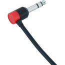 Cable Techniques Low-Profile Right-Angle 1/4" Plug (3-Pole, Large Red Cap)