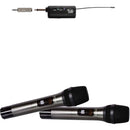 Galaxy Audio GTU Galaxy Trek Compact UHF Dual Channel Wireless System with Two Handheld Mics (524-593.5 MHz)