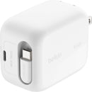 Belkin UltraCharge Retractable 45W GaN Wall Charger (White)
