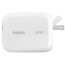 Belkin UltraCharge Retractable 45W GaN Wall Charger (White)