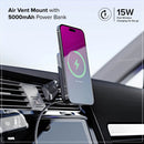 ALOGIC Matrix+ Car Charger with Wireless Power Bank, Air Vent Mount, and Dashboard Mount