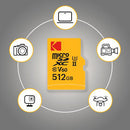 Kodak 512GB Ultra Pro Performance UHS-II microSDXC Card with SD Adapter