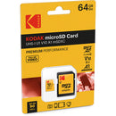 Kodak 64GB Premium Performance UHS-I microSDXC Memory Card with SD Adapter