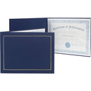 Tap Atlas Certificate Folder (11 x 8.5", Blue, 25-Pack)