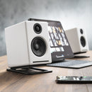 Audioengine DS1M Desktop Speaker Stands (Hi-Gloss Piano White, Pair)