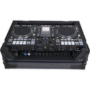 ProX Flight Case with Wheels for Rane SYSTEM ONE with 1 RU Rack Space (Black on Black)