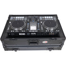 ProX Flight Case with Wheels for Rane SYSTEM ONE with 1 RU Rack Space (Black on Black)