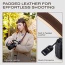 Coiro Padded Leather Camera Strap (Brown)