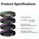 TELESIN CPL/ND 4-Filter Kit for Insta360 GO Ultra