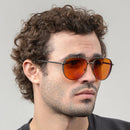 GUNNAR Fallout Brotherhood of Steel Gaming Glasses (Gunmetal Frame, Amber Max Lens Tint)
