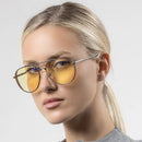 GUNNAR Fallout Brotherhood of Steel Gaming Glasses (Gunmetal Frame, Amber Lens Tint)