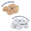 Remote Audio URSA Fur Circles Wind Covers (9-Pack, Beige)