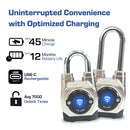 eGeeTouch Outdoor Anti-Cut Smart Padlock (5th Gen, 2-Pack)