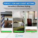 MyStage Satin Stage Skirting (White, 16' x 28")