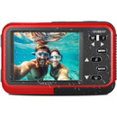 Minolta MN50WP Waterproof Dual Screen Digital Camera (Red)