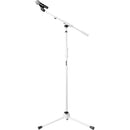 Shure by Gator Tripod Microphone Stand with Telescoping Boom (White)