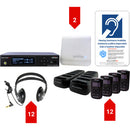 Williams Sound Infinium System 1 BA C1 Controller/2 BA T1 Transmitters/12 Receivers/12-Bay Charger/12 Headphones, 3