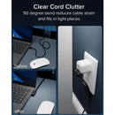 Plugable Thunderbolt 5 240W Straight to Right-Angle Cable (2.6')
