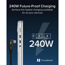Plugable Thunderbolt 5 240W Straight to Right-Angle Cable (2.6')