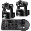 FoMaKo BH302 HDMI PTZ 2-Camera Bundle with 30x Zoom + PTZ Controller