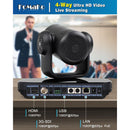 FoMaKo KN20 NDI AI Auto-Tracking PTZ Camera with 20x Optical Zoom (Black)