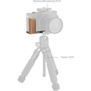 SmallRig L-Shaped Mount Plate with Rosewood Wooden Handle for FUJIFILM X-E5 (Black)