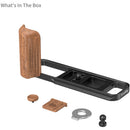 SmallRig L-Shaped Mount Plate with Rosewood Wooden Handle for FUJIFILM X-E5 (Black)
