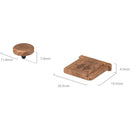 SmallRig Wooden Hot Shoe Cover and Shutter Button for FUJIFILM Cameras (Rosewood)