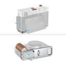 SmallRig L-Shaped Mount Plate with Rosewood Wooden Handle for FUJIFILM X-E5 (Silver)