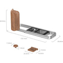 SmallRig L-Shaped Mount Plate with Rosewood Wooden Handle for FUJIFILM X-E5 (Silver)