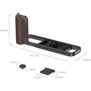 SmallRig L-Shaped Mount Plate with Ebony Wooden Handle for FUJIFILM X-E5 (Black)