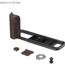 SmallRig L-Shaped Mount Plate with Ebony Wooden Handle for FUJIFILM X-E5 (Black)