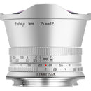 TTArtisan 7.5mm f/2 Fisheye Lens (Canon RF, Silver)