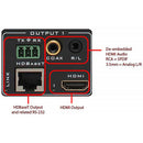 Hall Technologies 4K 4X4 HDMI Matrix Switch with Simultaneous HDMI and HDBaseT Outputs