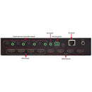 Hall Technologies 4x4 HDMI 2.0 Matrix Video Switcher