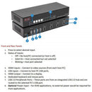 Hall Technologies 4-Port HDMI KVM Switch with USB 2.0 and 4K Video Support